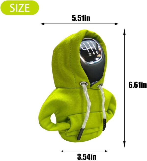 JOYCOURT Car Gear Shift Hoodie, Fashionable Gear Shift Knob Cover, Mini Hoodie for Auto Shifter, Auto Interior Cute Gadgets,Universal Car Decor Accessories - Image 2