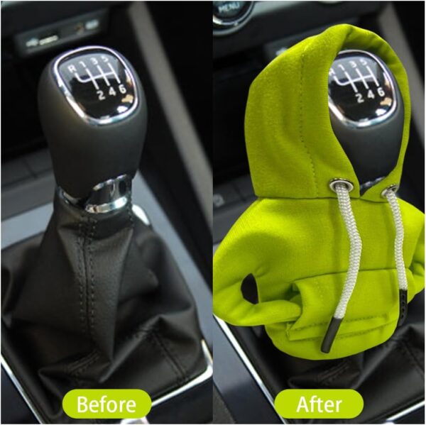 JOYCOURT Car Gear Shift Hoodie, Fashionable Gear Shift Knob Cover, Mini Hoodie for Auto Shifter, Auto Interior Cute Gadgets,Universal Car Decor Accessories - Image 4