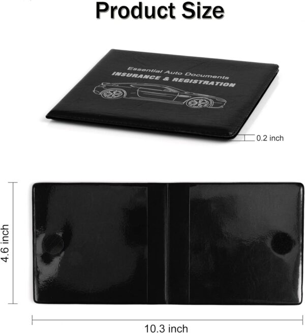 UYYE Auto Essential, Registration and Insurance Holder2-Pack, Interior Accessories for Car,Truck,SUV and Other Vehicle,Case Wallet for Documents Organizer(Black) - Image 2