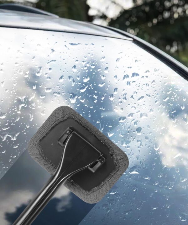 RACOONA Windshield Cleaning Tool,Car Cleaning Window Tool,Car Window Cleaner Tool,Car Accessories Car Window Cleaner with Unbreakable Extendable Handle and Microfiber Cloth for Auto Glass Wiper Car - Image 7